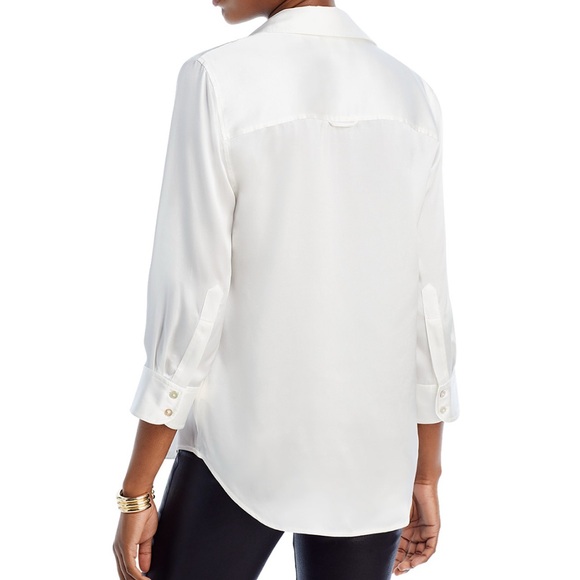 L’AGENCE  * Delisting tonight * Dani Silk Blouse. Size Small. Ivory/White. - Picture 4 of 10